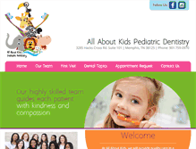 Tablet Screenshot of pediatricdentistmemphis.com